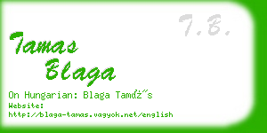 tamas blaga business card